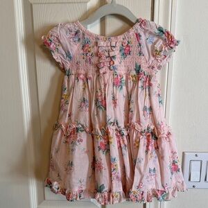 Janie and Jack Floral Pink Smock Dress Kids